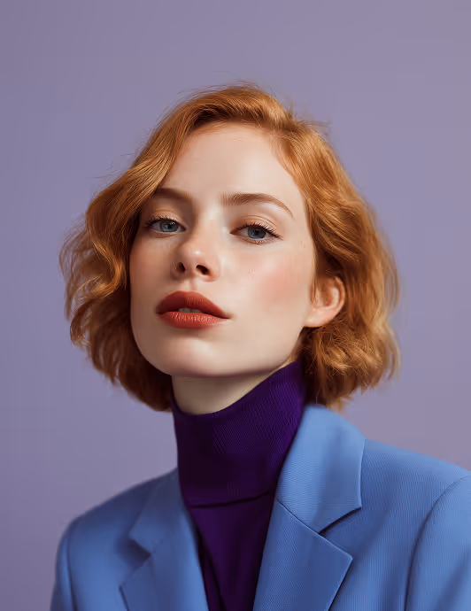 Une femme en tenue professionnelle à l’air sérieux, image de confiance et d’expertise dans les décisions RH et de recrutement.