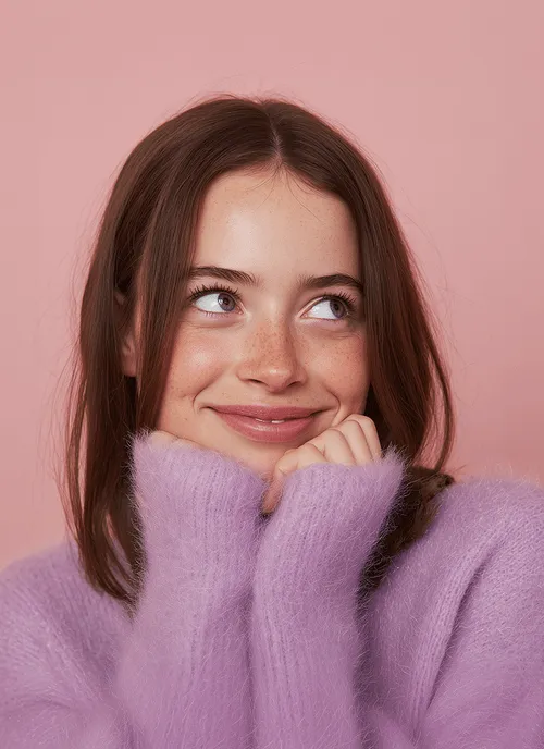 Une femme en tenue décontractée qui sourit, image de talents accessibles et d’un recrutement chaleureux.